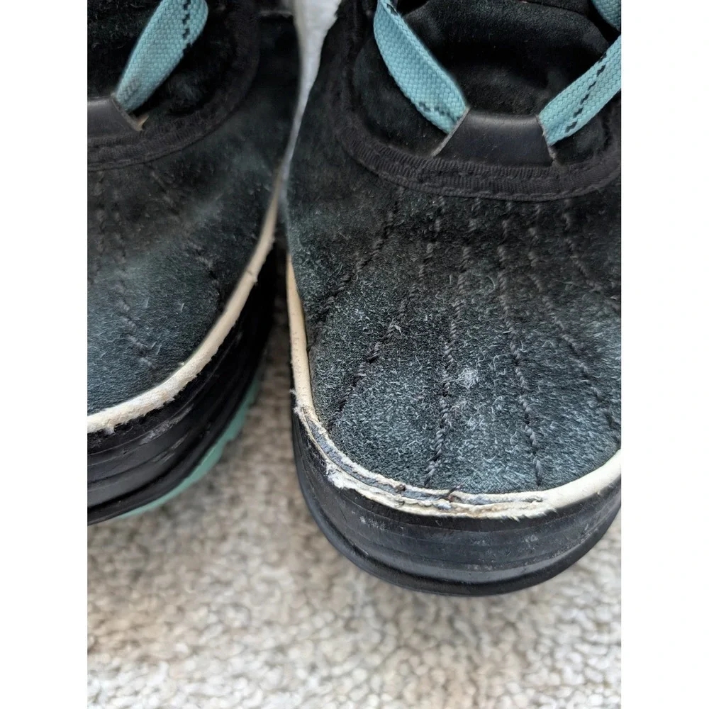 Sorel NY2139-010 Tivoli II Winter Boots Kids 5 Suede Black Aqua Waterproof